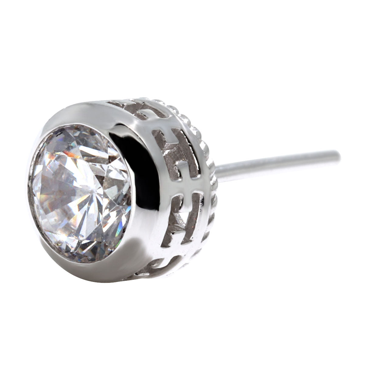 クロス ピアス 鑑定書付き ダイヤモンド 0.5ct メンズ 一粒 片耳のみ スタッド 18金 プラチナ 十字架 ツイスト 伏せ込み 男性 高品質 ハイジュエリー (品番 mp-0019-4-cgl-m)