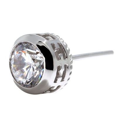 クロス ピアス 鑑定書付き ダイヤモンド 0.5ct メンズ 一粒 片耳のみ スタッド 18金 プラチナ 十字架 ツイスト 伏せ込み 男性 高品質 ハイジュエリー (品番 mp-0019-4-cgl-m)
