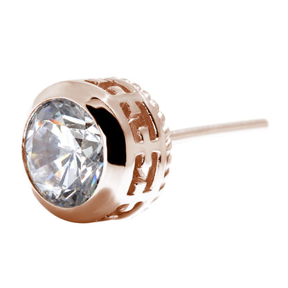 クロス ピアス 鑑定書付き ダイヤモンド 0.5ct メンズ 一粒 片耳のみ スタッド 18金 プラチナ 十字架 ツイスト 伏せ込み 男性 高品質 ハイジュエリー (品番 mp-0019-4-cgl-m)