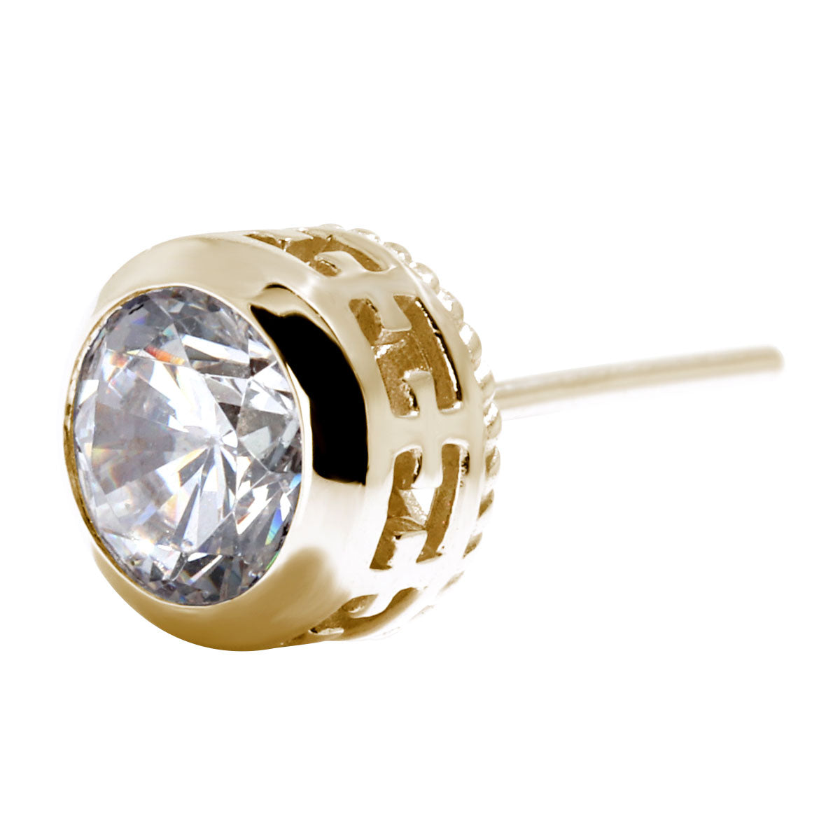 クロス ピアス 鑑定書付き ダイヤモンド 0.5ct メンズ 一粒 片耳のみ スタッド 18金 プラチナ 十字架 ツイスト 伏せ込み 男性 高品質 ハイジュエリー (品番 mp-0019-4-cgl-m)