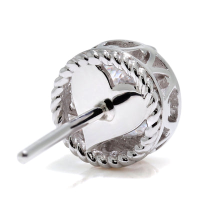 メンズ ピアス 高品質 ダイヤモンド 0.5ct 鑑定書付き 一粒ピアス スタッド 片耳 K18 Pt900 唐草 ツイスト 隠れハート 覆輪 特別 高級ジュエリー 日本製 (品番 mp-0020-4-cgl-m)