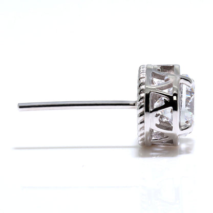 鑑定書付き ダイヤモンド レディース ピアス 一粒 0.5ct スタッド 両耳 K18 Pt900 唐草 ツイスト 隠れハート 伏せ込み おしゃれ シンプル 高品質 上質 (品番 mp-0020-4-cgl-l)