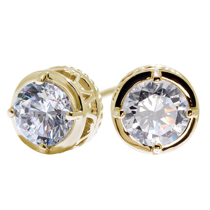鑑定書付き ダイヤモンド レディース ピアス 一粒 0.5ct スタッド 両耳 K18 Pt900 唐草 ツイスト 隠れハート 伏せ込み おしゃれ シンプル 高品質 上質 (品番 mp-0020-4-cgl-l)