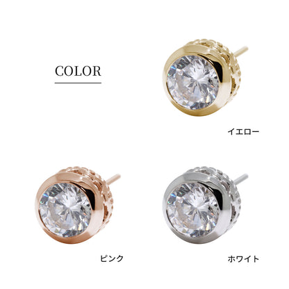 ピアス ハート 一粒 10金 18金 プラチナ シルバー 両耳セット スタッドピアス シンプル ツイスト 可愛い 誕生石 選べる 一粒ピアス おしゃれ 普段使い (品番 mp-0021-l)