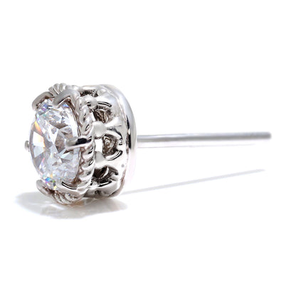 ハイクオリティ ダイヤモンド ピアス 0.5ct 鑑定書付き 片耳用 ツイスト 一粒ダイヤ 18金 プラチナ メンズ 高品質 大人 男性 一生もの 特別 プレゼント (品番 mp-0022-4-cgl-m)