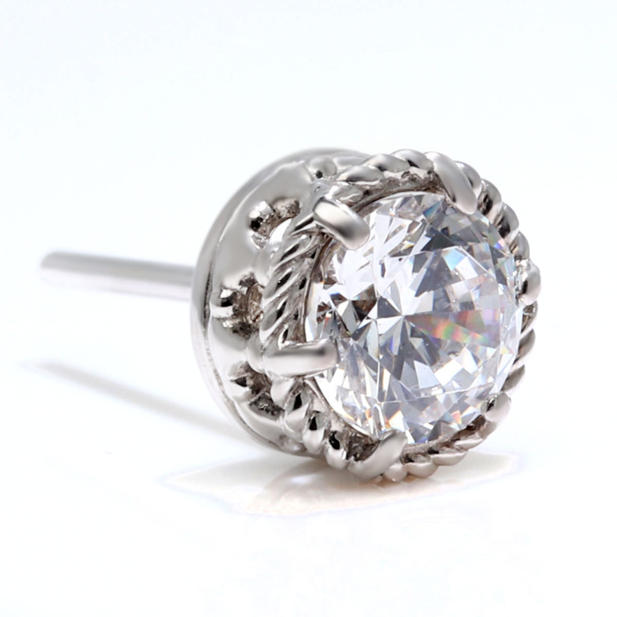 ハイクオリティ ダイヤモンド ピアス 0.5ct 鑑定書付き 片耳用 ツイスト 一粒ダイヤ 18金 プラチナ メンズ 高品質 大人 男性 一生もの 特別 プレゼント (品番 mp-0022-4-cgl-m)