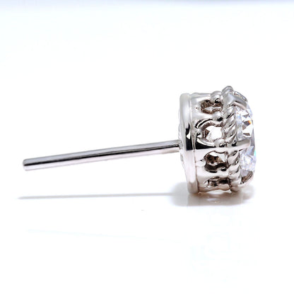 ハイクオリティ ダイヤモンド ピアス 0.5ct 鑑定書付き 片耳用 ツイスト 一粒ダイヤ 18金 プラチナ メンズ 高品質 大人 男性 一生もの 特別 プレゼント (品番 mp-0022-4-cgl-m)