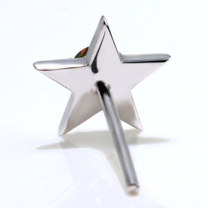 誕生石 ピアス レディース 両耳セット 星モチーフ 一粒ピアス シルバー 10金 18金 プラチナ 天然石 スタッドピアス スター シンプル 可愛い 普段使い (品番 mp-0066-l)