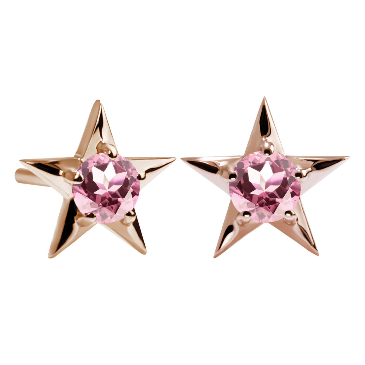 誕生石 ピアス レディース 両耳セット 星モチーフ 一粒ピアス シルバー 10金 18金 プラチナ 天然石 スタッドピアス スター シンプル 可愛い 普段使い (品番 mp-0066-l)