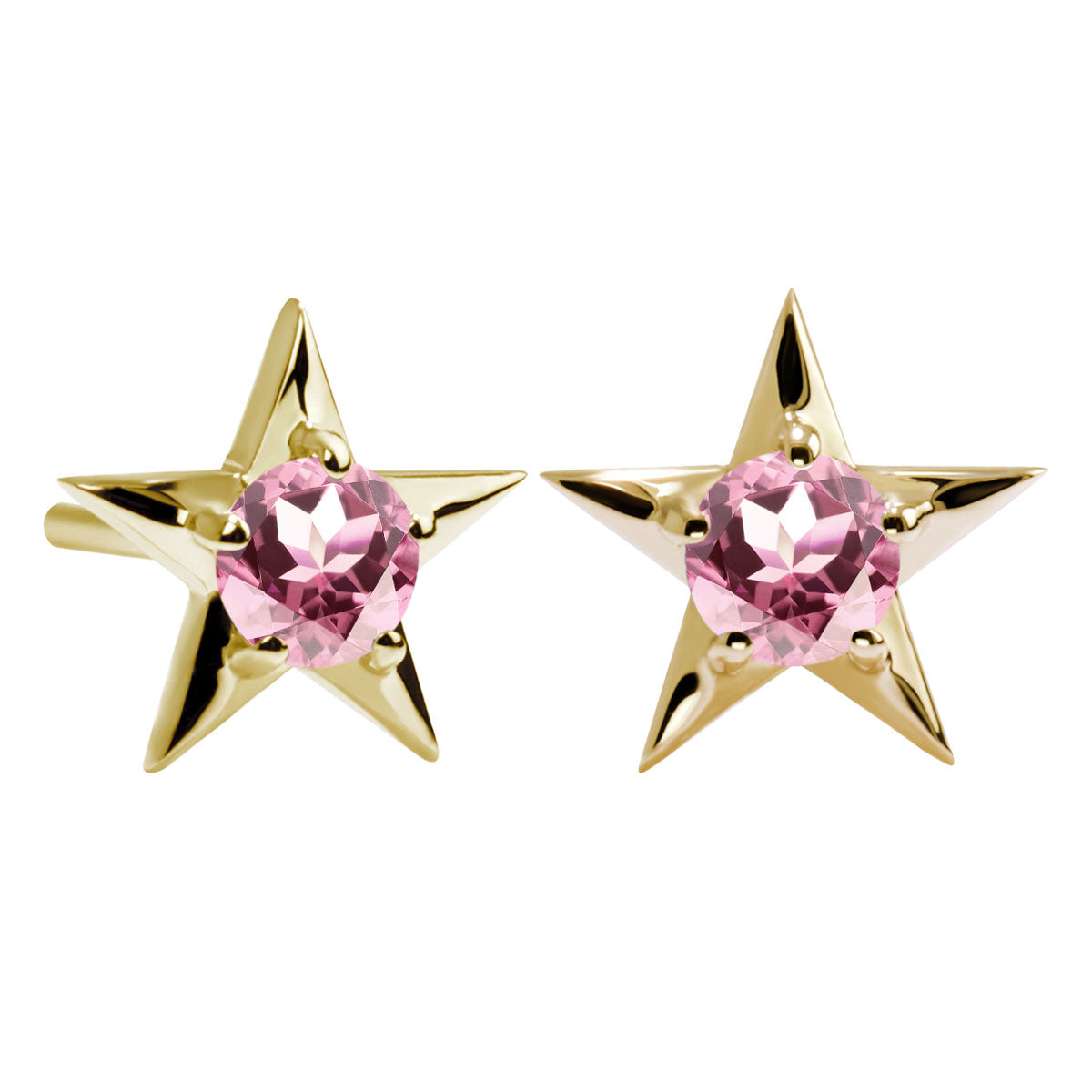 誕生石 ピアス レディース 両耳セット 星モチーフ 一粒ピアス シルバー 10金 18金 プラチナ 天然石 スタッドピアス スター シンプル 可愛い 普段使い (品番 mp-0066-l)