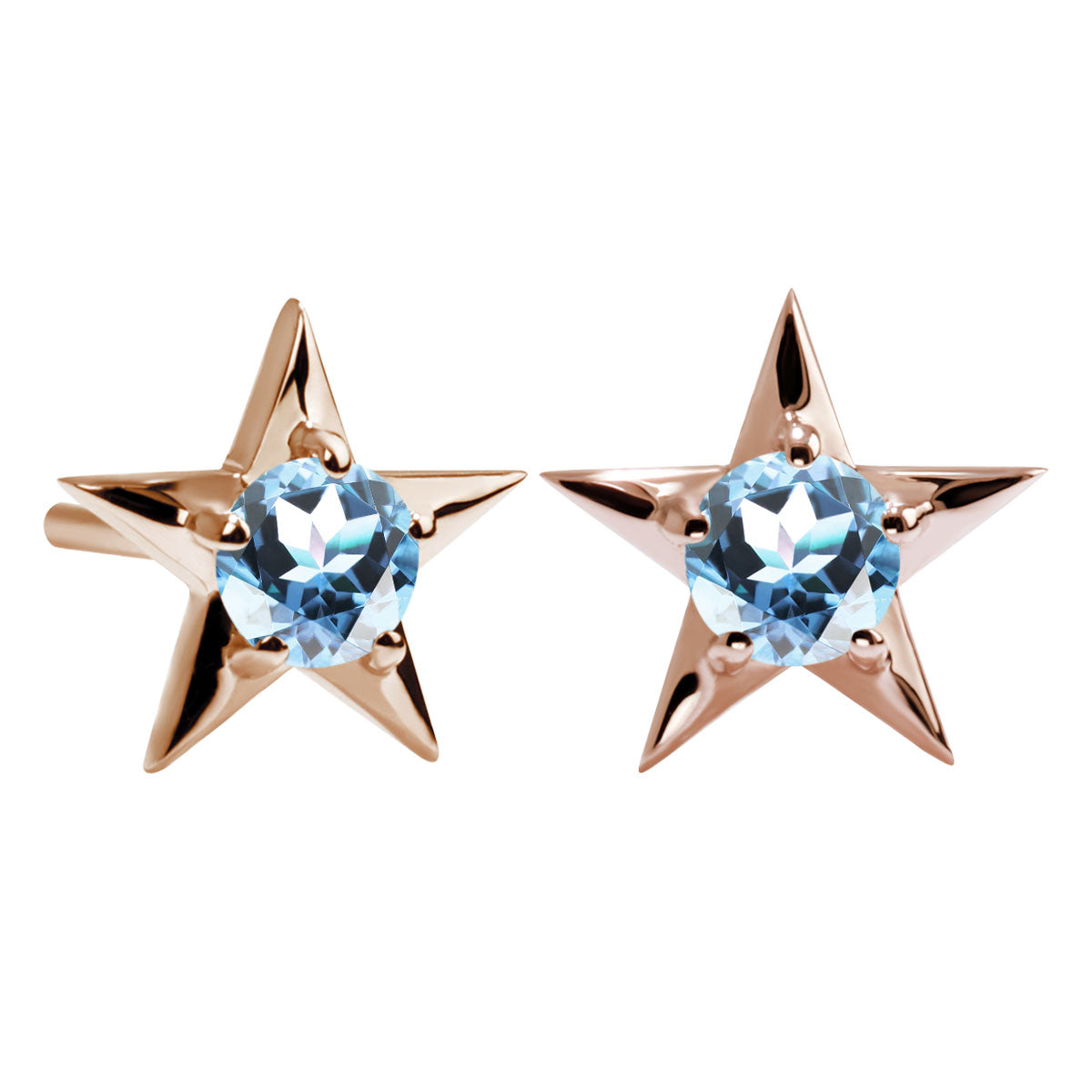 誕生石 ピアス レディース 両耳セット 星モチーフ 一粒ピアス シルバー 10金 18金 プラチナ 天然石 スタッドピアス スター シンプル 可愛い 普段使い (品番 mp-0066-l)
