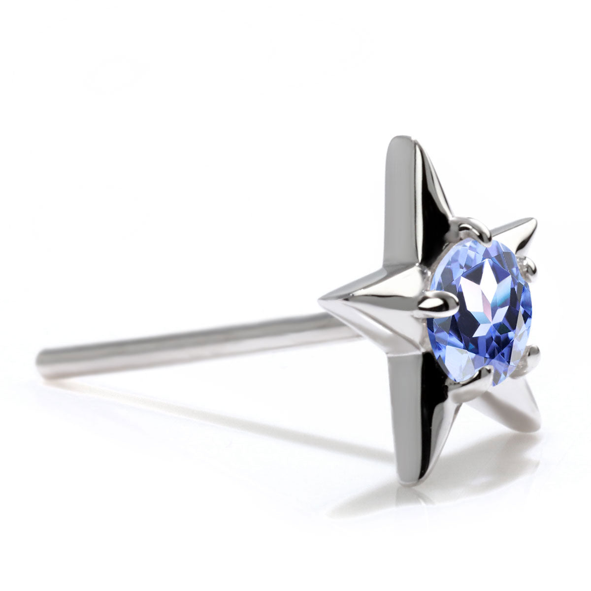 誕生石 ピアス レディース 両耳セット 星モチーフ 一粒ピアス シルバー 10金 18金 プラチナ 天然石 スタッドピアス スター シンプル 可愛い 普段使い (品番 mp-0066-l)