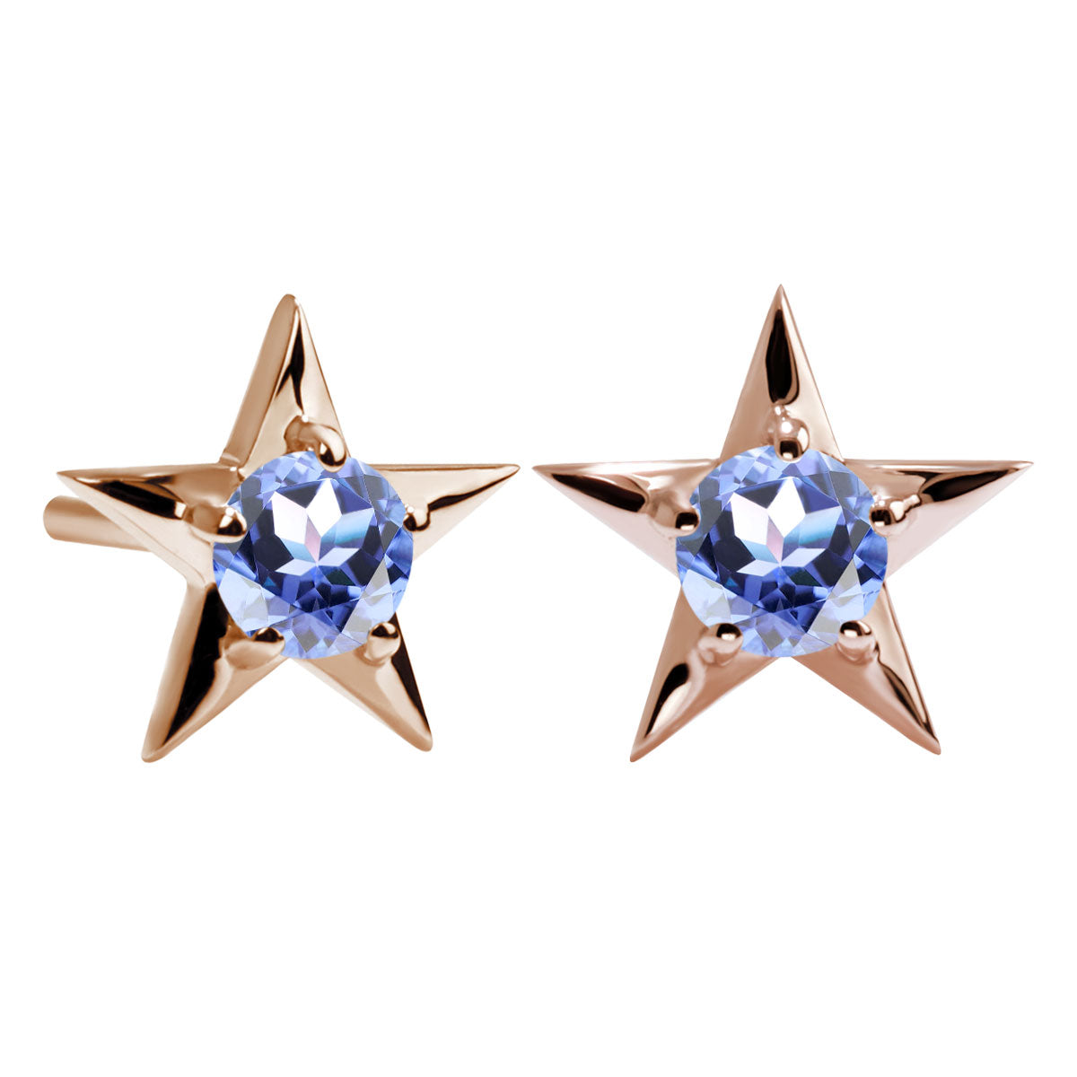誕生石 ピアス レディース 両耳セット 星モチーフ 一粒ピアス シルバー 10金 18金 プラチナ 天然石 スタッドピアス スター シンプル 可愛い 普段使い (品番 mp-0066-l)