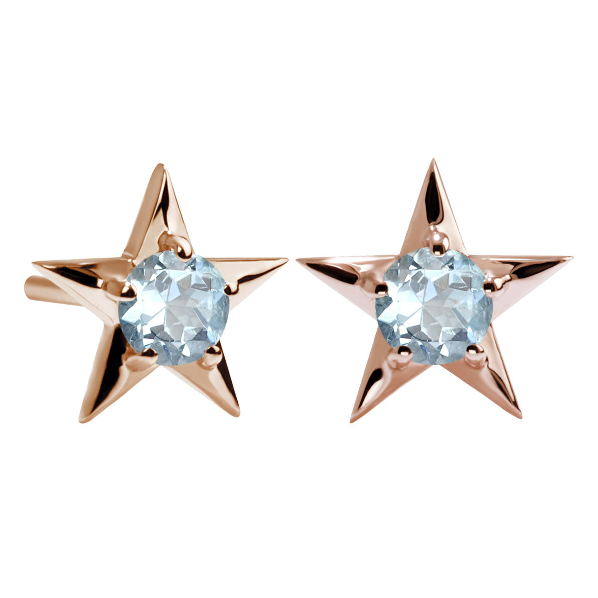 誕生石 ピアス レディース 両耳セット 星モチーフ 一粒ピアス シルバー 10金 18金 プラチナ 天然石 スタッドピアス スター シンプル 可愛い 普段使い (品番 mp-0066-l)