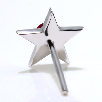 メンズ 10金 星 スタッド ピアス 一粒 片耳1個 選べる 誕生石12石 おしゃれ 18k pt900 sv925 10k 天然石 星型 カジュアル 人気 男性 大人 お出かけ デート (品番 mp-0066-m)