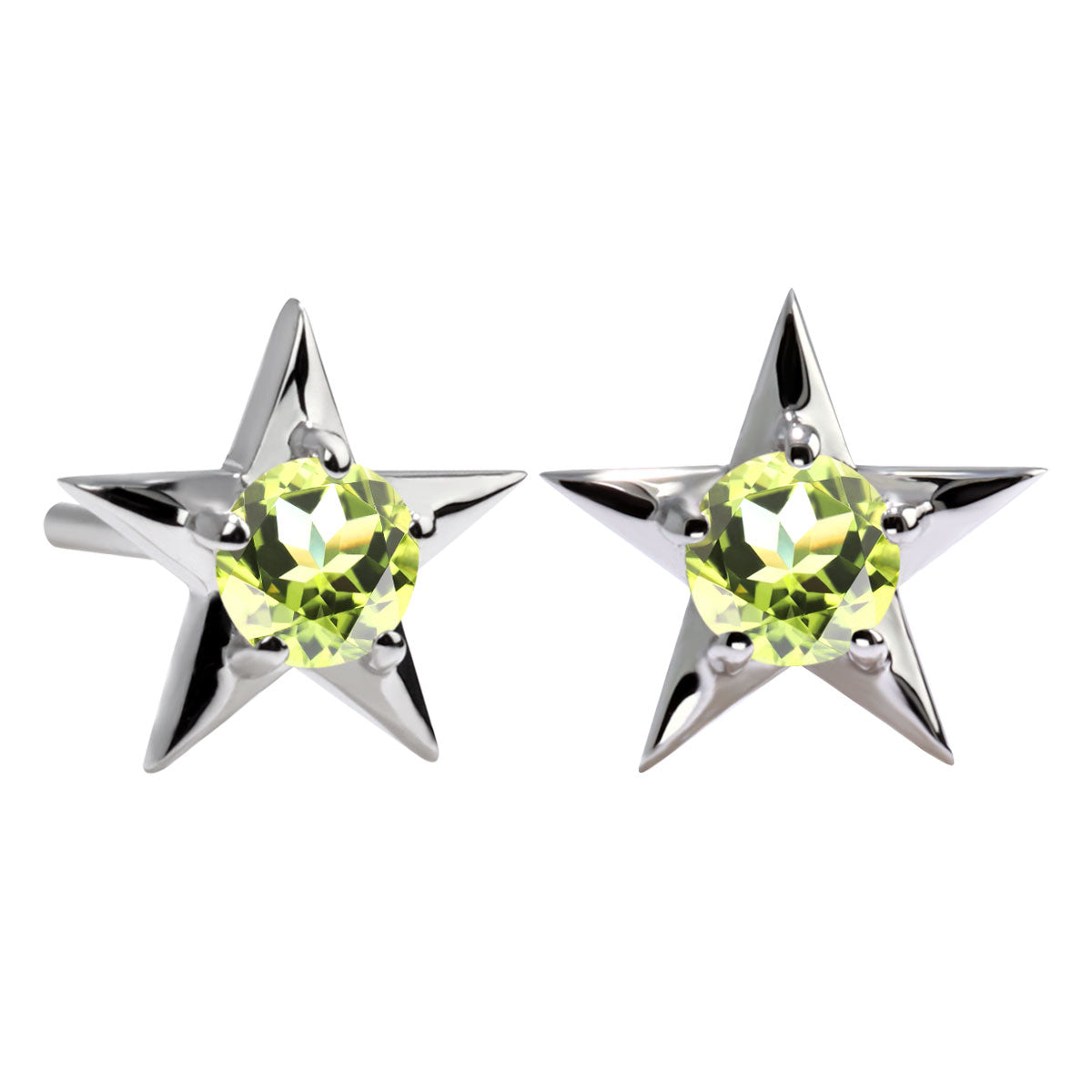 誕生石 ピアス レディース 両耳セット 星モチーフ 一粒ピアス シルバー 10金 18金 プラチナ 天然石 スタッドピアス スター シンプル 可愛い 普段使い (品番 mp-0066-l)