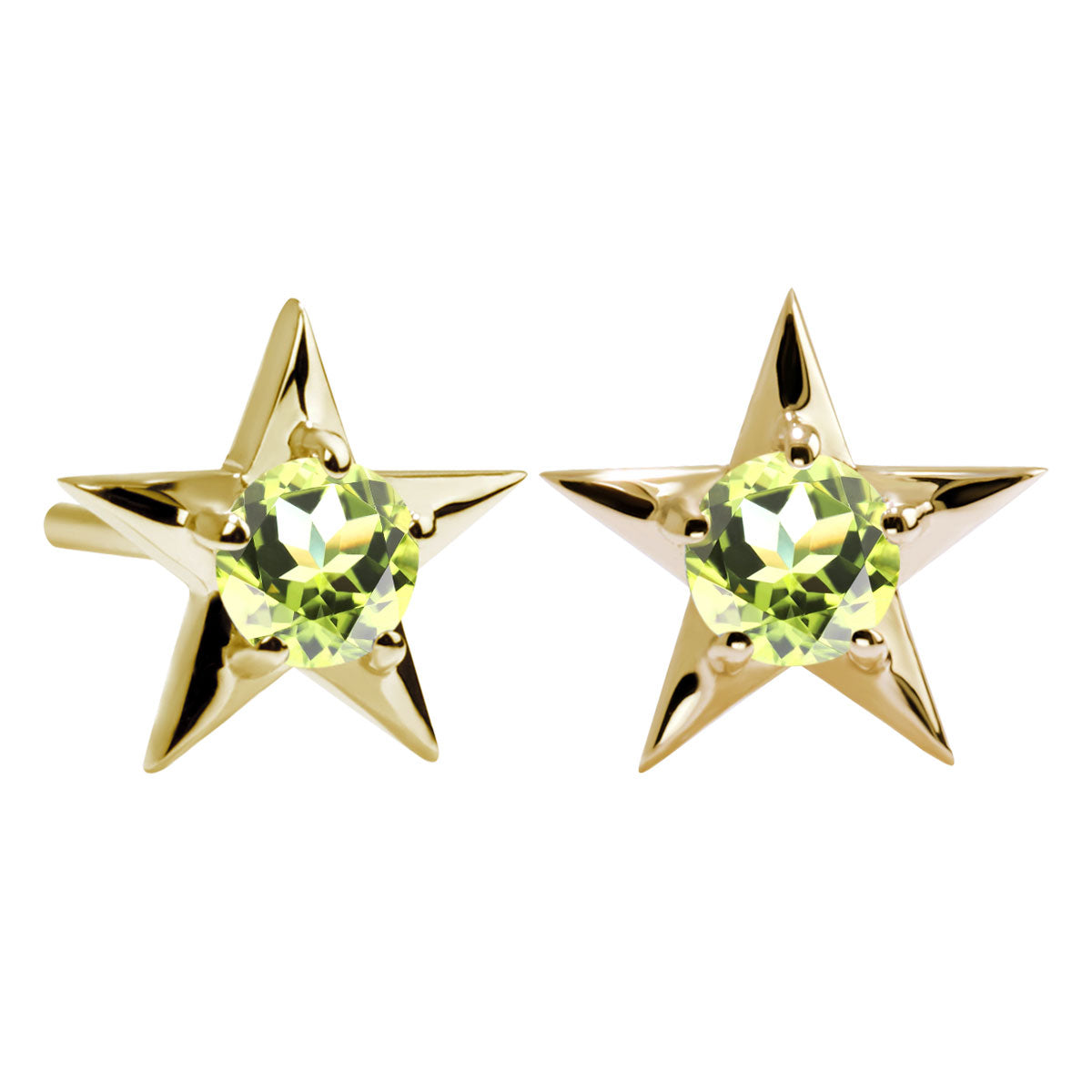 誕生石 ピアス レディース 両耳セット 星モチーフ 一粒ピアス シルバー 10金 18金 プラチナ 天然石 スタッドピアス スター シンプル 可愛い 普段使い (品番 mp-0066-l)