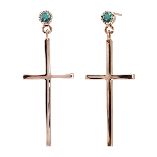 ピアス クロス 揺れる アレキサンドライト レディース スタッドピアス 18k 10k pt900 希少石 可愛い 大人 女性 人気 おしゃれ 彼女 誕生日プレゼント (品番 mp-0070-a-alex-l)