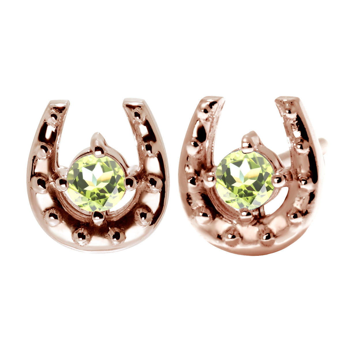 ピアス 馬蹄 レディース 小さい スタッド 10金 18金 プラチナ シルバー 誕生石 選べる 両耳用 天然石 ホースシュー 幸運モチーフ 大人可愛い 普段使い (品番 mp-0107-l)