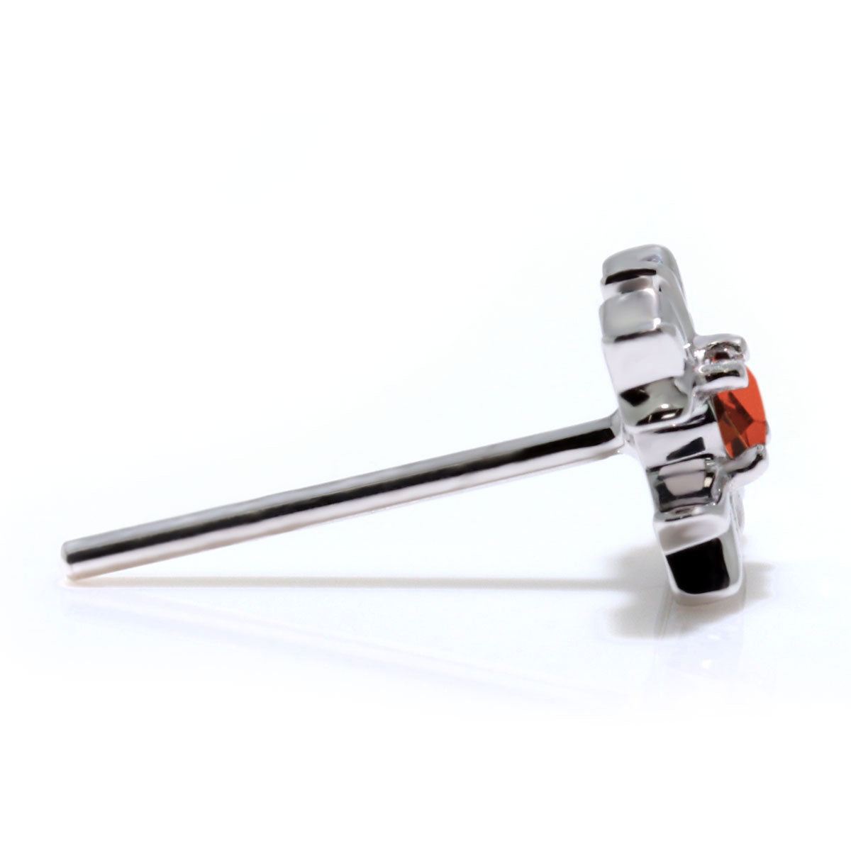メンズ クロス ピアス 一粒 誕生石 選べる12石 片耳1個 スタッド シンプル sv925 k10 k18 Pt900 綺麗 プチピアス 十字架 お出かけ 普段使い 男女兼用 (品番 mp-0108-m)