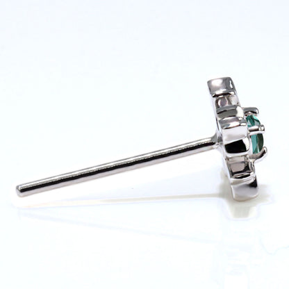 ピアス クロス レディース アレキサンドライト スタッドピアス 両耳 一粒 小さめ K10 K18 Pt900 十字架 女性 おしゃれ クリスマス プレゼント お揃い (品番 mp-0109-alex-l)