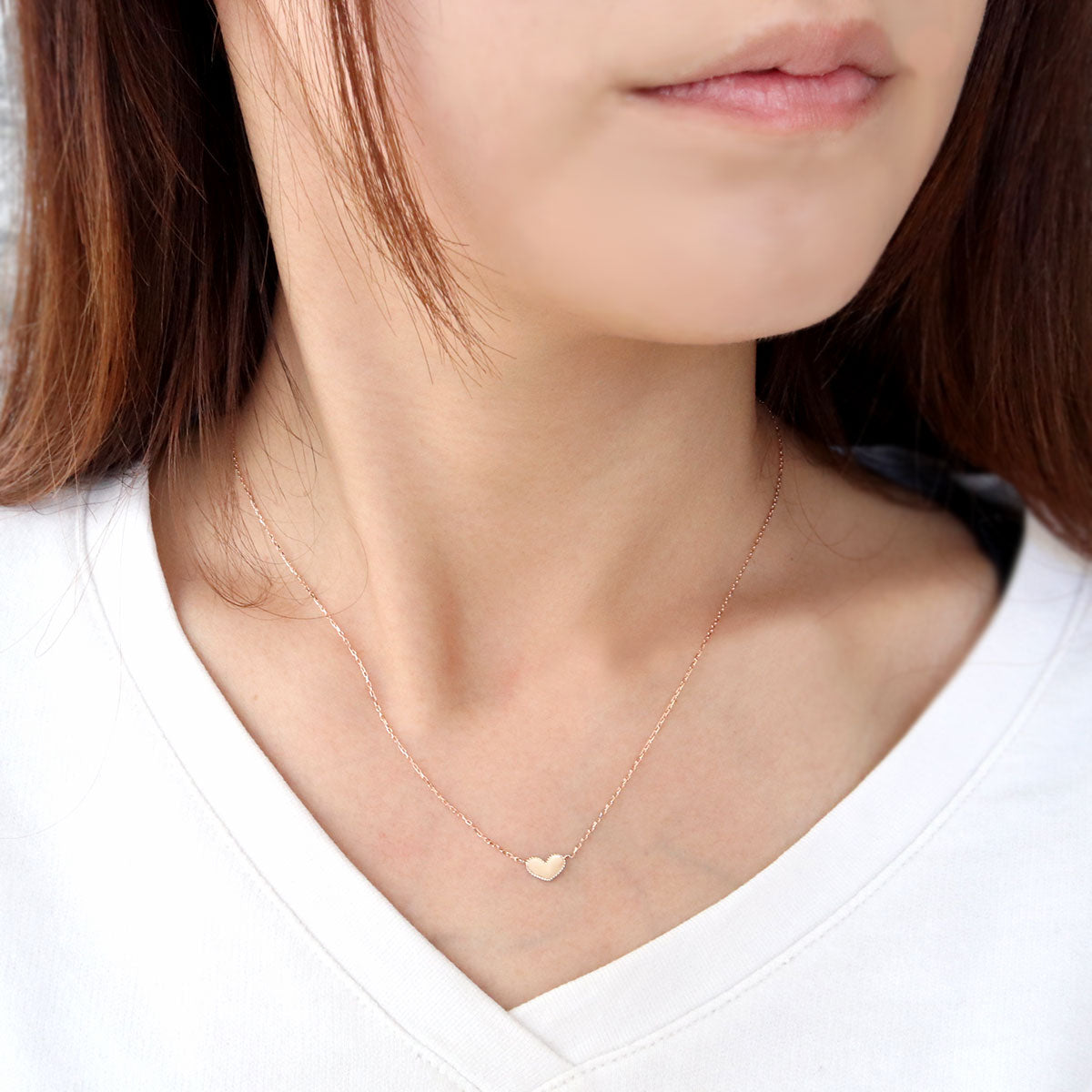 ハート ペンダント 18金 プチネックレス 可愛い 普段使い 10金 プラチナ ハートネックレス 彼女 華奢 プレゼント ネックレス 記念日 クリスマス 誕生日 (品番 mpn-0146)