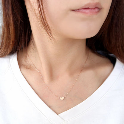 ハート ペンダント 18金 プチネックレス 可愛い 普段使い 10金 プラチナ ハートネックレス 彼女 華奢 プレゼント ネックレス 記念日 クリスマス 誕生日 (品番 mpn-0146)