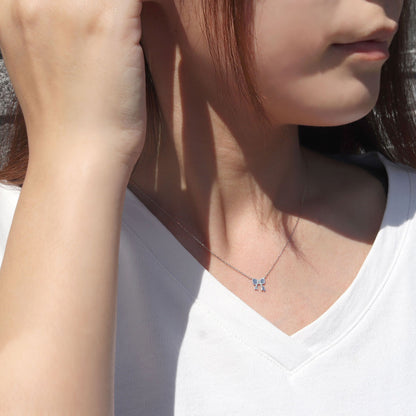プチネックレス リボン 可愛い プラチナ 18金 10金 ペンダント シンプル りぼん ネックレス リバーシブル こぶり 大人りぼん 上品 自分用 ギフト用 (品番 mpn-0147)