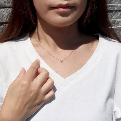 プチネックレス リボン 可愛い プラチナ 18金 10金 ペンダント シンプル りぼん ネックレス リバーシブル こぶり 大人りぼん 上品 自分用 ギフト用 (品番 mpn-0147)