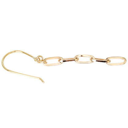 レディース ピアス ロング K18 ペーパークリップ チェーン フックピアス 揺れる 18k ゴールド  チェーンピアス 18金 シンプル かわいい 大人 (品番 mpp-pc-065)