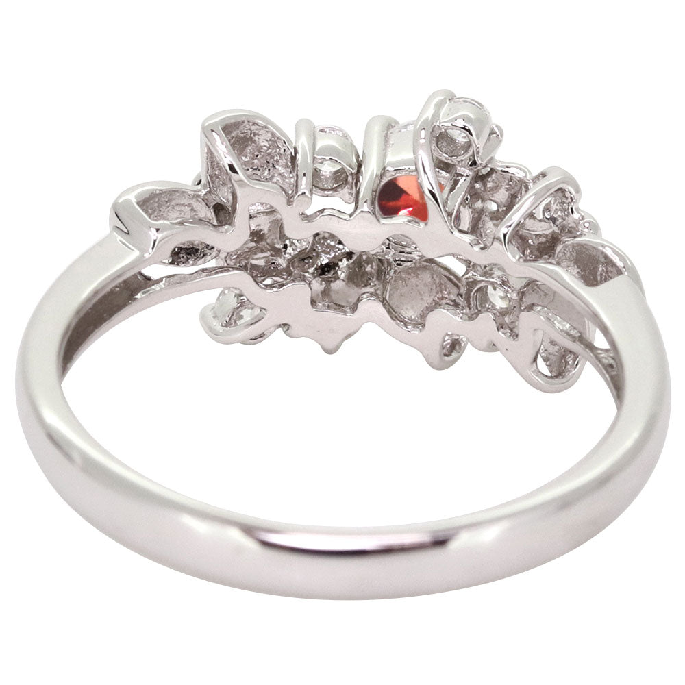 フラワーリング 指輪 レディース 選べる誕生石 花 フラワーモチーフ 女性 おしゃれ 母の日 プレゼント 天然石 pt900 K18 K10 SV925 (品番 mpr-0009)