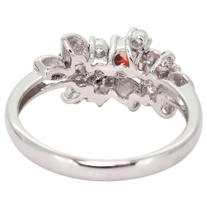 フラワーリング 指輪 レディース 選べる誕生石 花 フラワーモチーフ 女性 おしゃれ 母の日 プレゼント 天然石 pt900 K18 K10 SV925 (品番 mpr-0009)