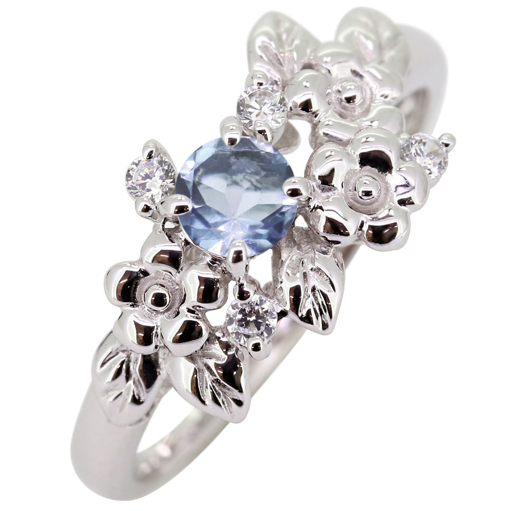 フラワーリング 指輪 レディース 選べる誕生石 花 フラワーモチーフ 女性 おしゃれ 母の日 プレゼント 天然石 pt900 K18 K10 SV925 (品番 mpr-0009)