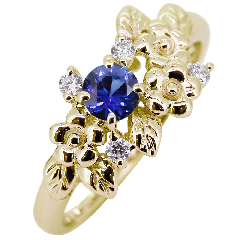 フラワーリング 指輪 レディース 選べる誕生石 花 フラワーモチーフ 女性 おしゃれ 母の日 プレゼント 天然石 pt900 K18 K10 SV925 (品番 mpr-0009)