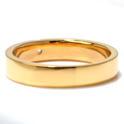 24金 純金 クロスリング ダイヤモンド 0.02ct 一粒 指輪 レディース メンズ ペアリング ブルーダイヤ 結婚記念日 10周年 高級 ジュエリー 記念日 ギフト (品番 mpr-0025-k24-l)