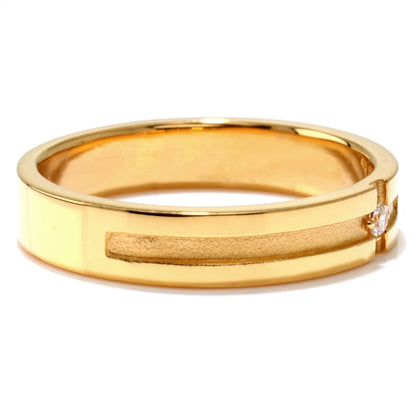 24金 純金 クロスリング ダイヤモンド 0.02ct 一粒 指輪 レディース メンズ ペアリング ブルーダイヤ 結婚記念日 10周年 高級 ジュエリー 記念日 ギフト (品番 mpr-0025-k24-l)