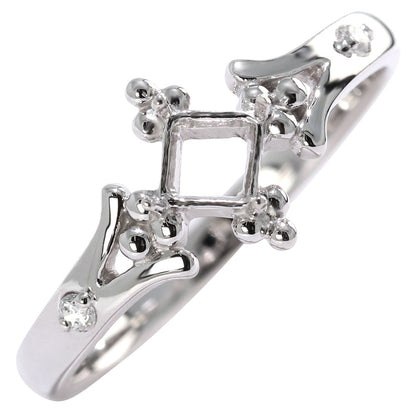 セミオーダー カスタムルース 指輪 空枠 プリンセス リング 簡単 Pt900 K18 K10 sv925 かわいい スクエア 3.5mm リング 王冠 人魚姫 アンティーク (品番 mpr-0031-kw)