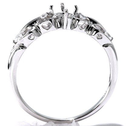 ハート リング 指輪 可愛い レディース セミオーダー 3.5mm 空枠 K10 K18 Pt900 SV925  キュート 女性 大人かわいい 普段使い 自分用 ご褒美 (品番 mpr-0063-kw)