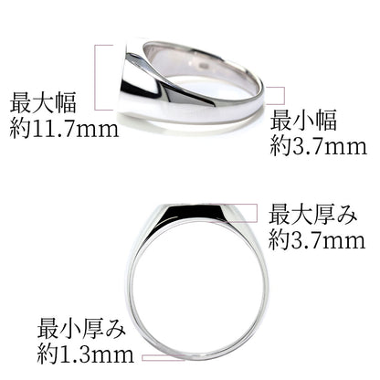 梵字 指輪 シルバー 印台 メンズ 地金 10金 18金 プラチナ リング シンプル ぼんじ 重厚感 Pt900 K18 K10 SV925 メンズジュエリー 父の日 (品番 mpr-0198-bonji)