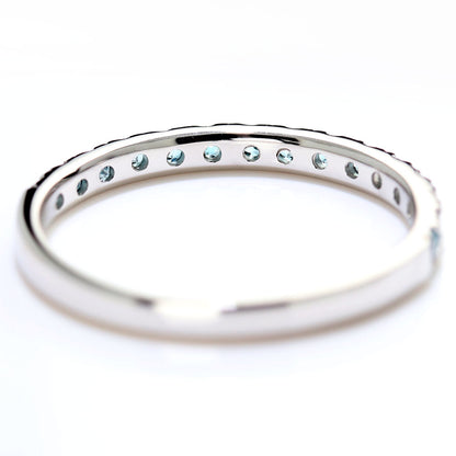 指輪 レディース ブルージルコン ハーフエタニティ 可愛いリング 大人女子 K18 K10 Pt900 エタニティ パーティー バースデー クリスマス プレゼント (品番 mpr-0256-bluezircon)