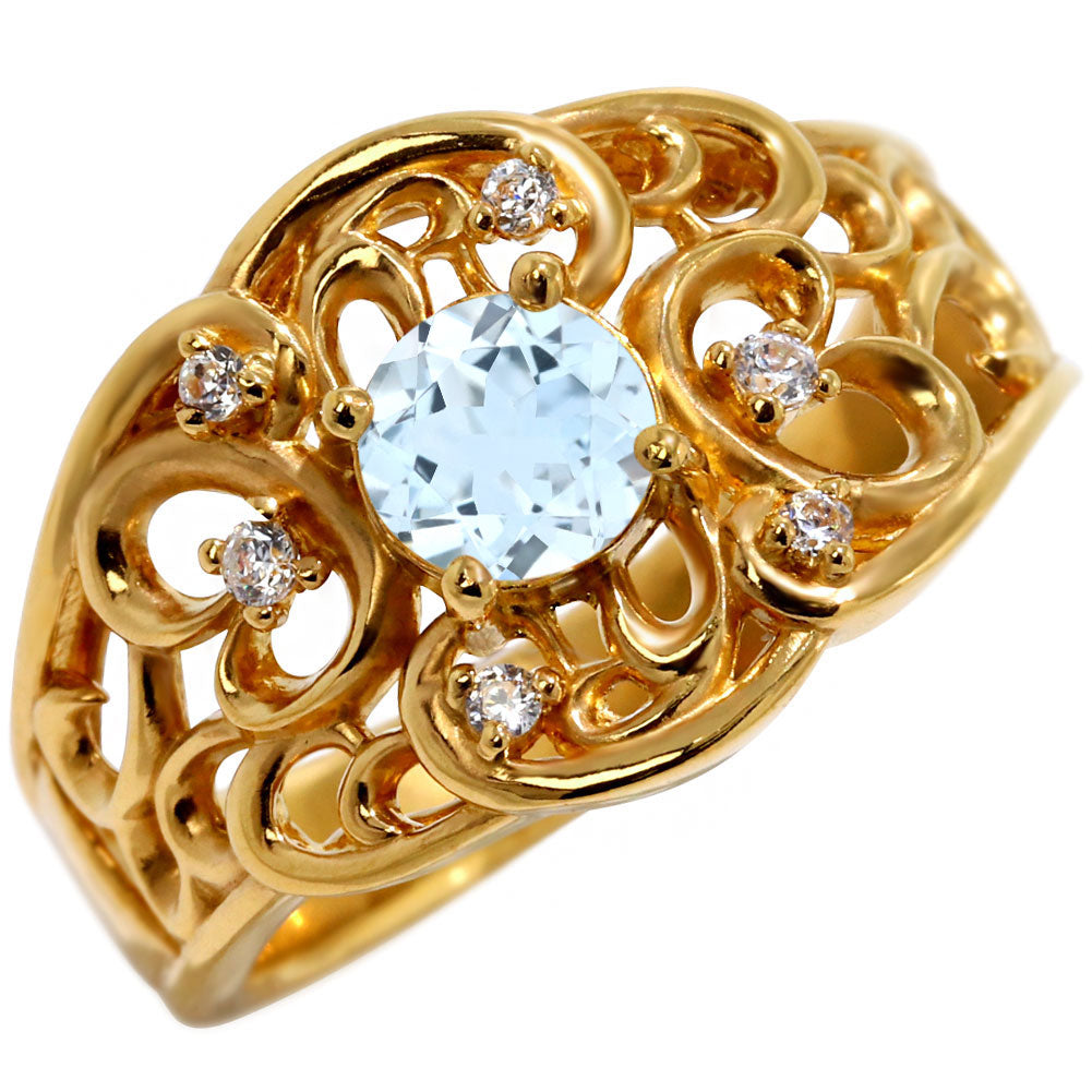 指輪 レディース K24 純金 リング 唐草 ゴールド 天然石 5mm アラベスク 選べる誕生石 24金 透かし 太め 幅広 高級 女性 大人 資産 エレガント 上品 (品番 mr-0011-k24)