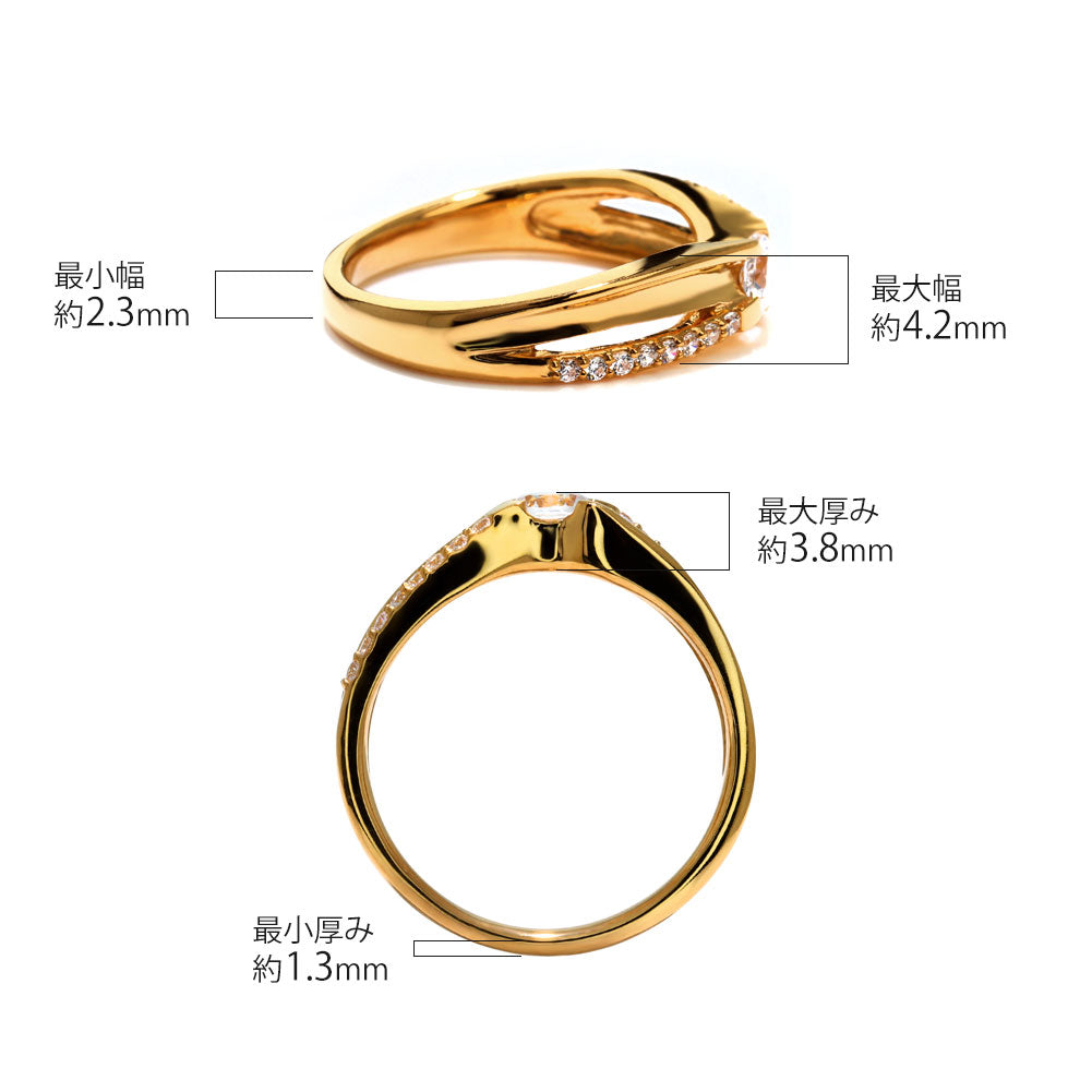 K24 純金 レディース 指輪 ゴールド 一粒 4mm リング 24金 地金 シンプル 上品 ひねり 一粒リング エレガント 資産 結婚指輪 母の日 記念日 ギフト (品番 mr-0016-k24)