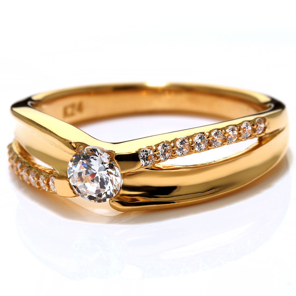 K24 純金 レディース 指輪 ゴールド 一粒 4mm リング 24金 地金 シンプル 上品 ひねり 一粒リング エレガント 資産 結婚指輪 母の日 記念日 ギフト (品番 mr-0016-k24)