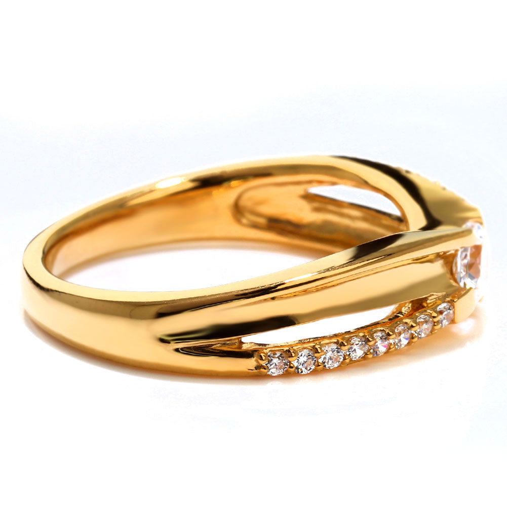 K24 純金 レディース 指輪 ゴールド 一粒 4mm リング 24金 地金 シンプル 上品 ひねり 一粒リング エレガント 資産 結婚指輪 母の日 記念日 ギフト (品番 mr-0016-k24)