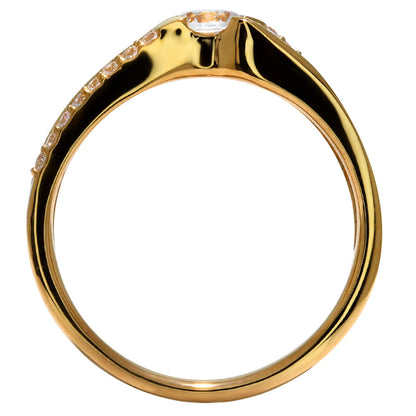 K24 純金 レディース 指輪 ゴールド 一粒 4mm リング 24金 地金 シンプル 上品 ひねり 一粒リング エレガント 資産 結婚指輪 母の日 記念日 ギフト (品番 mr-0016-k24)