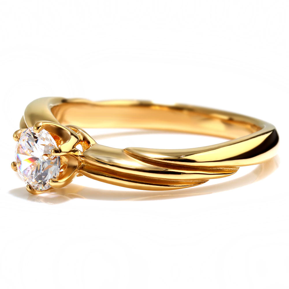 純金 リング レディース 5mm 一粒リング 24金 ゴールド 指輪 シンプル スリーライン K24 誕生石 選べる 一粒 地金 24k 上品 エレガント 資産 母の日 (品番 mr-0069-k24)