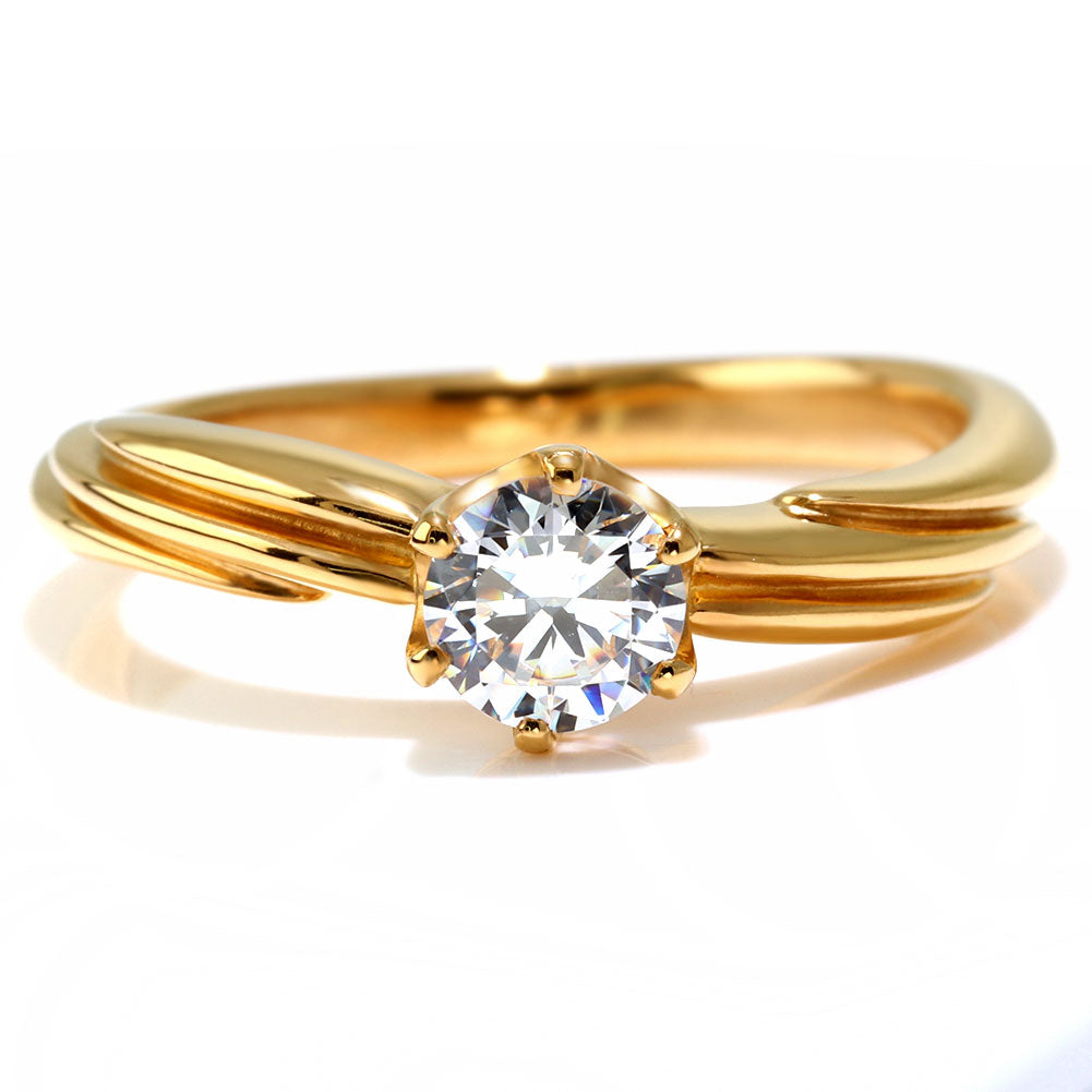 純金 リング レディース 5mm 一粒リング 24金 ゴールド 指輪 シンプル スリーライン K24 誕生石 選べる 一粒 地金 24k 上品 エレガント 資産 母の日 (品番 mr-0069-k24)