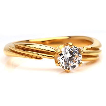 純金 リング レディース 5mm 一粒リング 24金 ゴールド 指輪 シンプル スリーライン K24 誕生石 選べる 一粒 地金 24k 上品 エレガント 資産 母の日 (品番 mr-0069-k24)