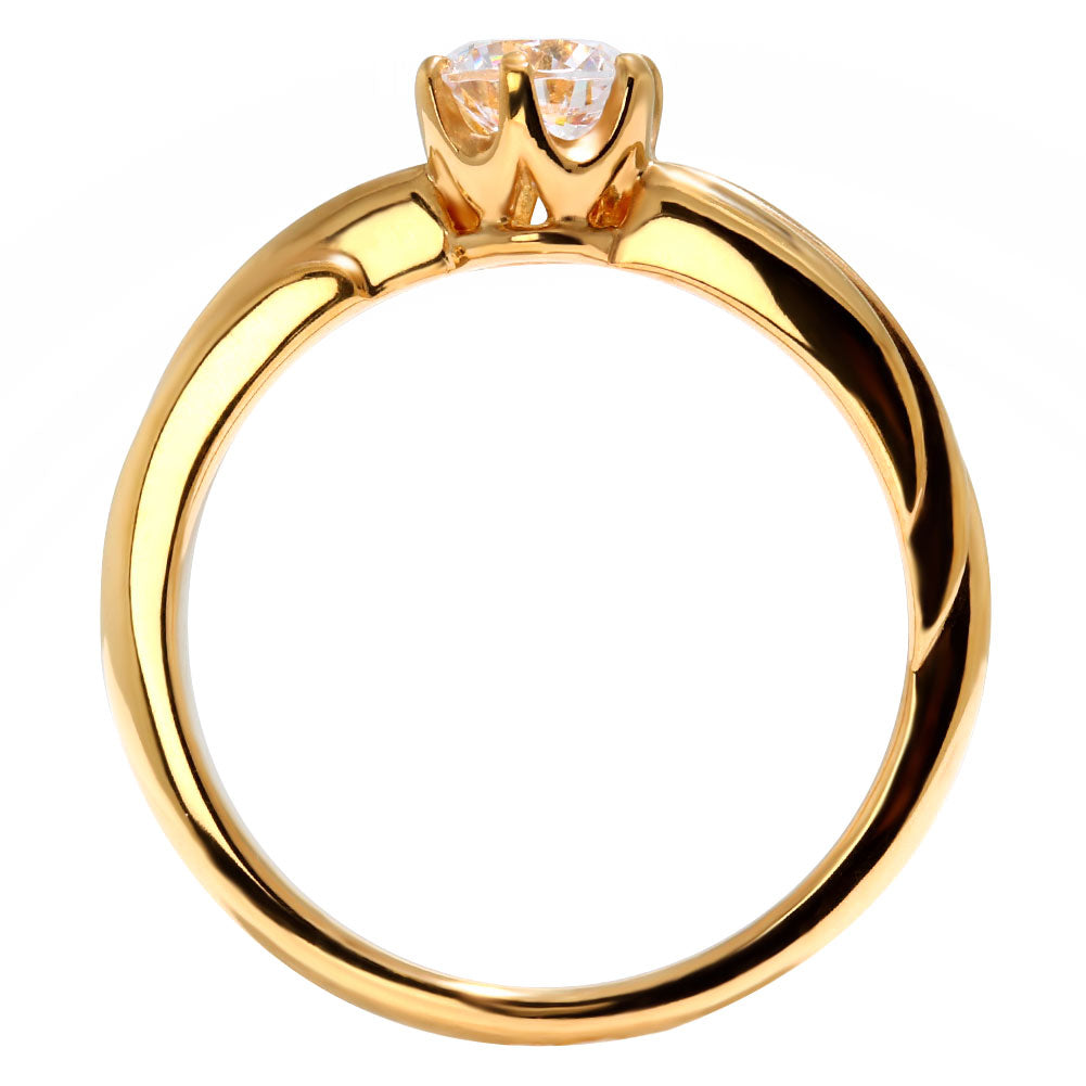 純金 リング レディース 5mm 一粒リング 24金 ゴールド 指輪 シンプル スリーライン K24 誕生石 選べる 一粒 地金 24k 上品 エレガント 資産 母の日 (品番 mr-0069-k24)