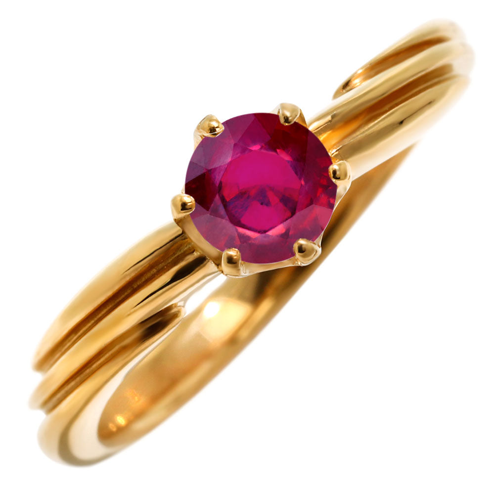 純金 リング レディース 5mm 一粒リング 24金 ゴールド 指輪 シンプル スリーライン K24 誕生石 選べる 一粒 地金 24k 上品 エレガント 資産 母の日 (品番 mr-0069-k24)